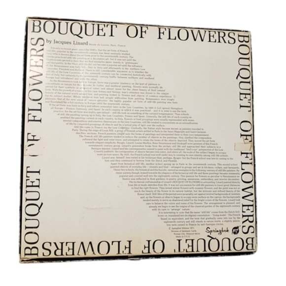 “Bouquet of Flowers” by Jacques Linard 1971 Springbok Art puzzle Complete VTG - Picture 4 of 7